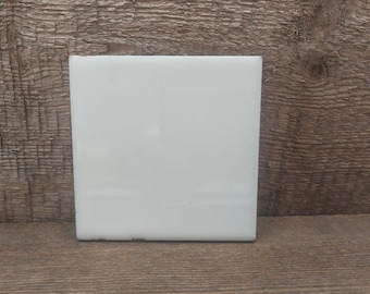 Hand Glazed White Ceramic Tiles set of 9 : Delft Style, 9 pcs,4x4 Backsplash