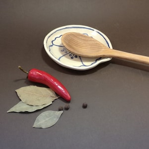 Handmade Ceramic Spoon Rest: Meadow Flower Kitchen Decor