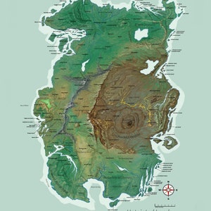 Map of the Untainted Lands, DIGITAL DOWNLOAD The Cosmic Enigma art, cartography artwork, comic book map, art for your walls, concept art,