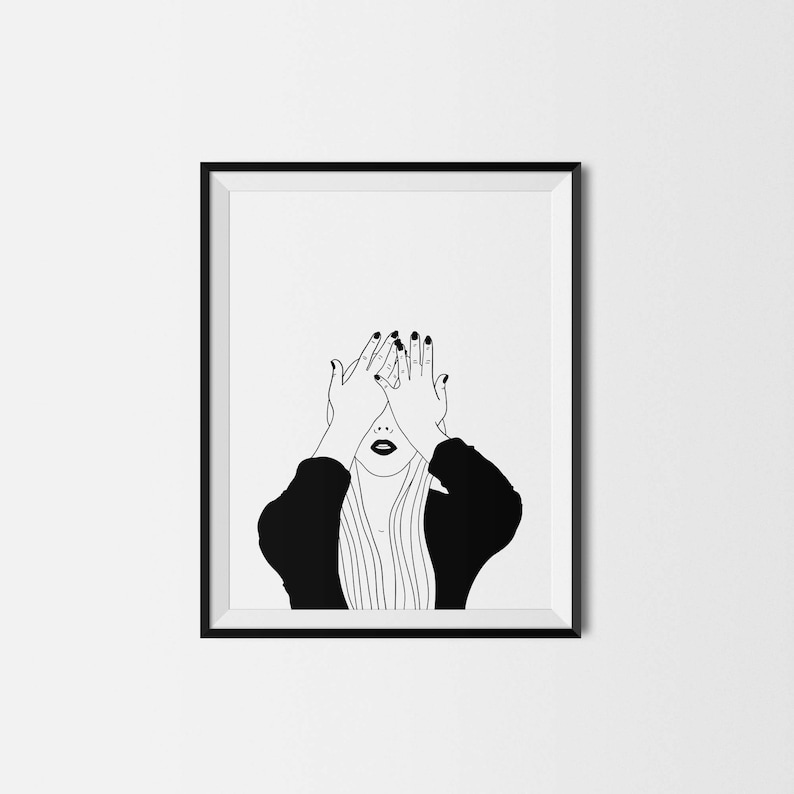 Minimal Black and White Printable Art Instant Download Digital - Etsy