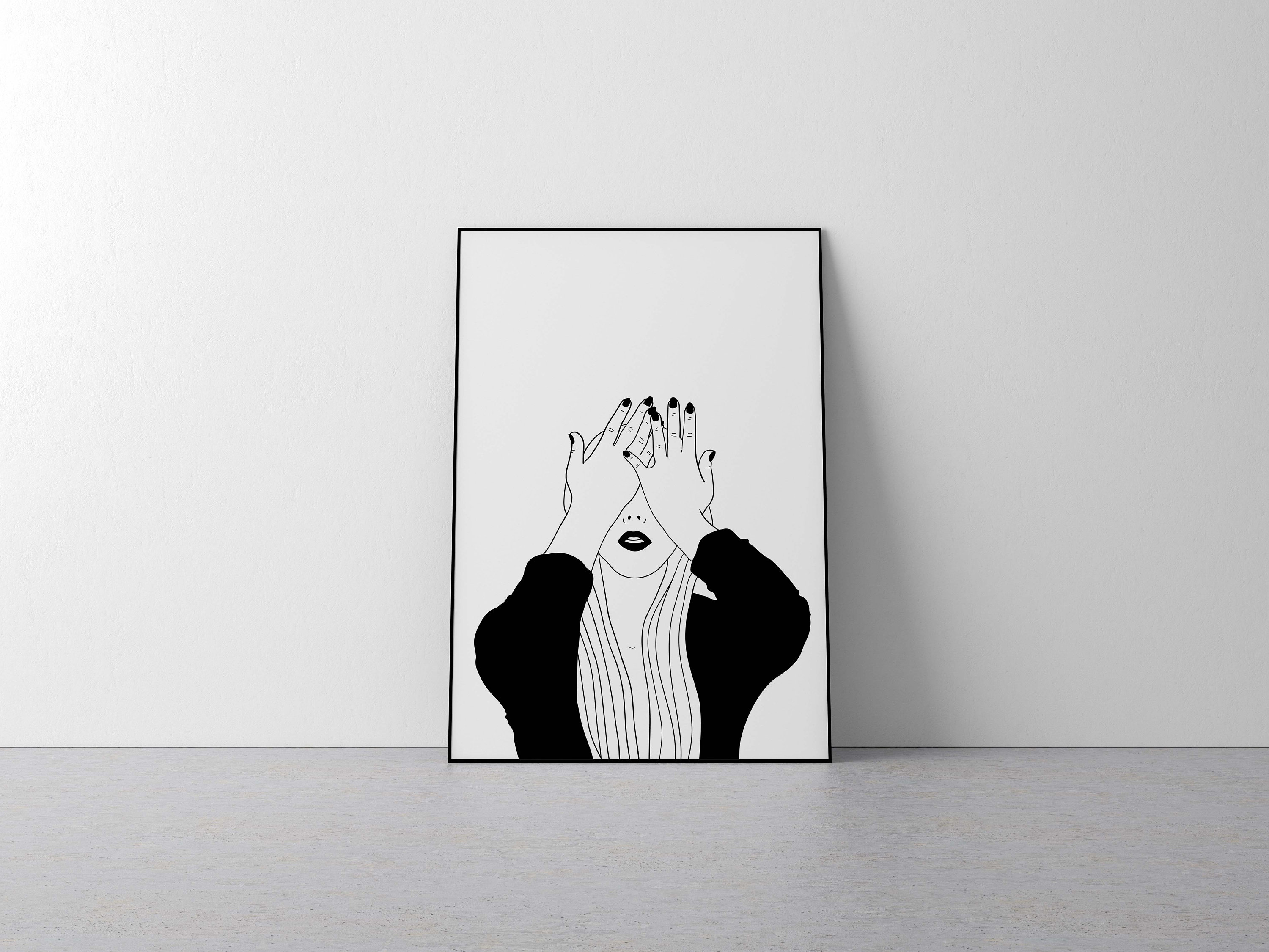 Minimal Black and White Printable Art Instant Download Digital | Etsy