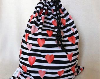 Floating Hearts ecofriendly reusable waterproof bag