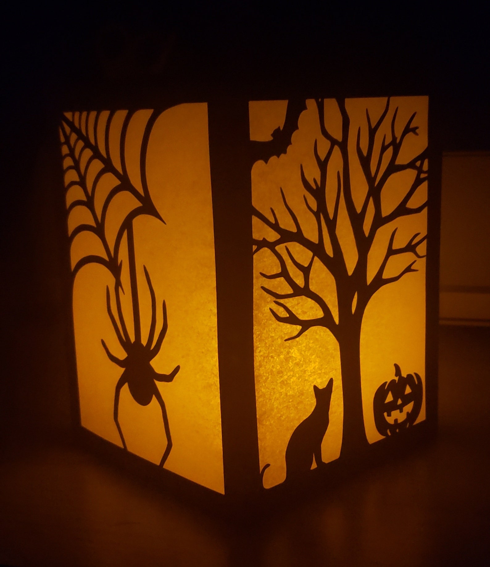 Halloween Paper Lantern Template Spider Witch Bat Spooky SVG Etsy Canada