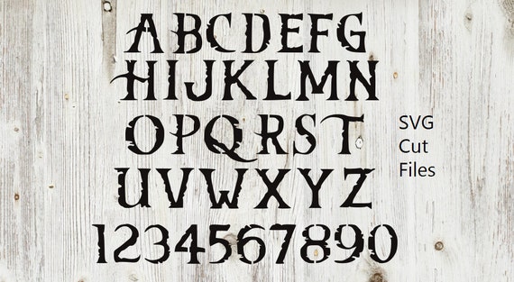Hocus Pocus Style Stencil Letters SVG Files DIY Stencils Alphabet Numbers