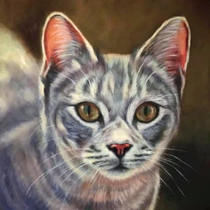 Peinture à l’huile de chat
