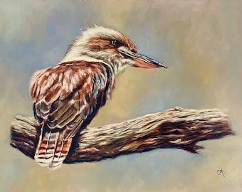 Impression de peinture à l'huile Kookaburra