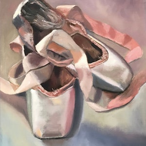 Ballet Shoes Point Chaussures Peinture à l'huile image 2