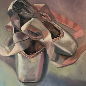 Ballet Shoes Point Chaussures Peinture à l'huile image 1