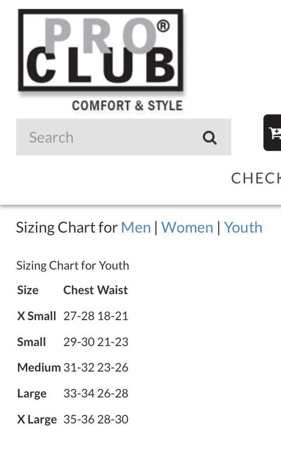 George Size Chart