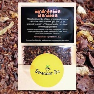 In A Jaffa Da Vida ~ Chocolate Orange Cake Flavoured Rooibos Tea, Decaf Tea ~ Loose Leaf Tea Blend, Xmas Tea