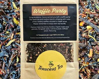 Waffle Party ~ Maple Waffle Flavour Tea, Black & Rooibos Blend, Breakfast Blend