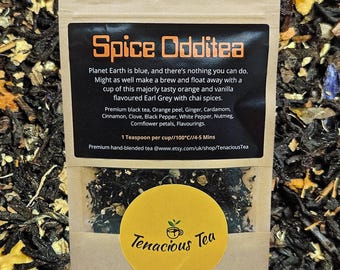 Spice Odditea ~ Earl Grey with Chai Spices, Creamy orange, Loose Leaf Tea Blend, Bowie Fan Gift