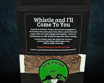 Whistle and I'll Come to You ~ Gingerbread Parkin Rooibos Decaf Tea Blend,  M R James, Folk Horror Ghost Story Lover Gift, Xmas Tea Gift