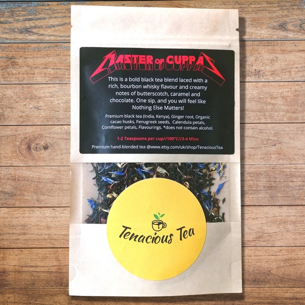 Master of Cuppas - Butterscotch Whiskey Chocolate Black Loose Tea Blend, Xmas Tea Lover Gift