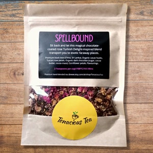 Spellbound ~ Chocolate and Rose Tea, Turkish Delight Flavoured Black Tea, Loose Leaf Tea Blend