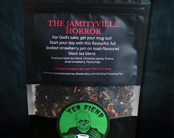 Strawberry Jam on Toast Breakfast Blend, Black Loose Leaf Tea, Jamityville Horror, Halloween Tea Lover Gift