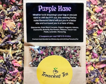 Purple Haze ~ Mugwort Sweet Lucid Dreams Herbal Sleep Bedtime Tea ~ Loose or Tea Bags
