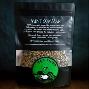 Mintsommar ~ Buttermint Flavour Chamomile Peppermint Lemon Balm Herbal Tea Fennel , After Dinner Tea, Midsommar