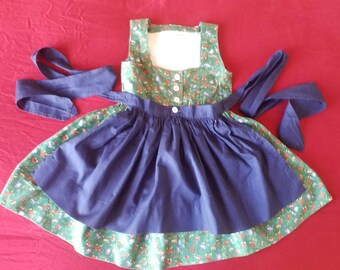 1990s  Traditional style AUSTRIAN Child's Dirndl trachten   pinafore dress,and apron  98cm - 2-3 years