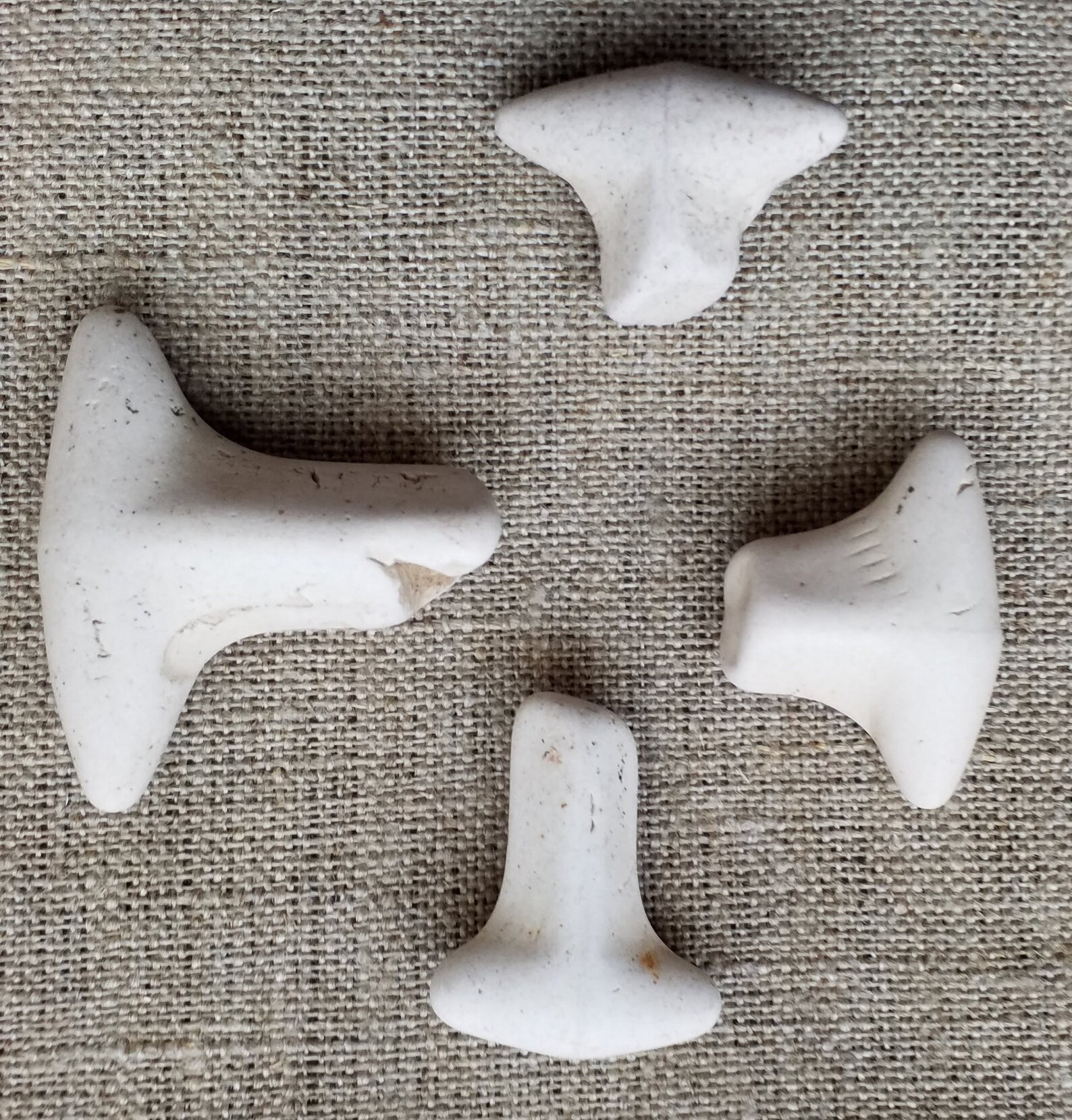 4 Smoothed Broken Sea Washed Kiln Stilts . Sea Pottery Etsy
