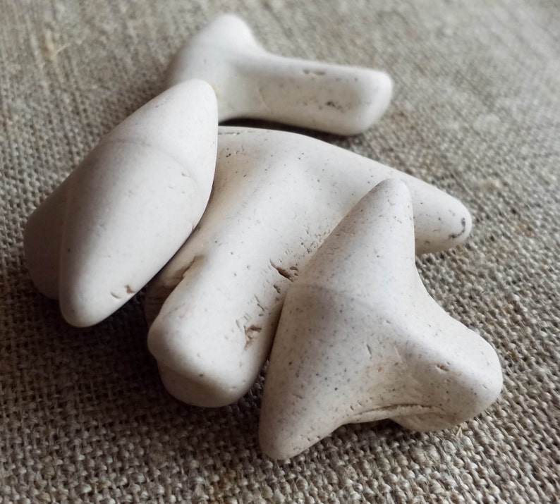 4 Smoothed Broken Sea Washed Kiln Stilts . Sea Pottery Etsy