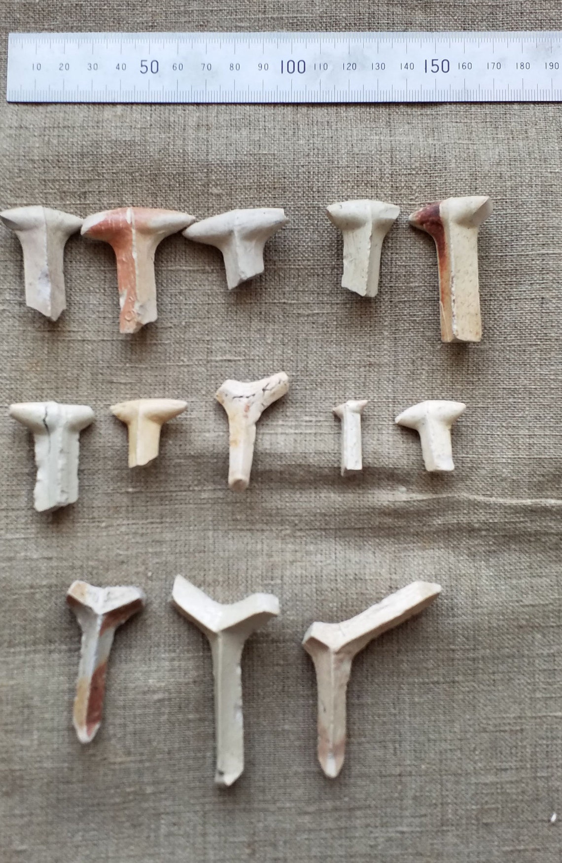 Slightly Sea Washed Broken Kiln Stilts 13 Pieces. Sea Pottery Etsy