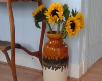 Very large vintage Mid-Century West German  Fat Lava Pottery  Floor Vase  82 45  BAY CERAMICS