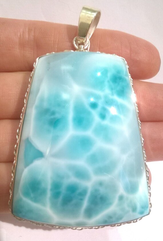 Larimar Pendant ocean Light - Etsy