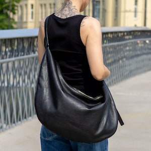Grand sac en cuir souple, sac de luxe en cuir souple, sac à bandoulière en cuir, grand sac à bandoulière, sacs en cuir faits main pour femme, meilleur cadeau