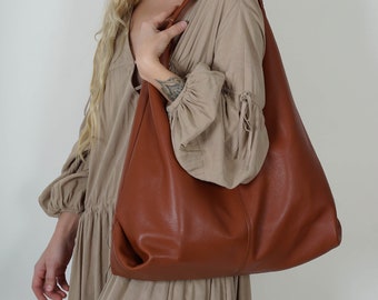 Luxe converteerbare leren tas - grote hobo en kleine portemonneeset voor dames, zachte leren hobotas schoudertas en compacte minitas