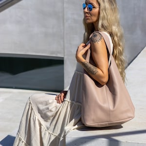 Hobo Ledertasche, slouchy Hobo Bag, große weiche Ledertasche, Schultertaschen für Damen, weiche Lederhandtasche, Lederhandtaschen