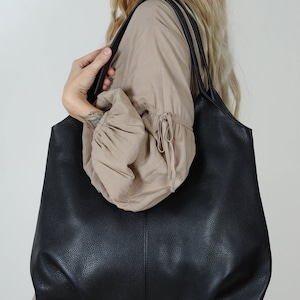 Shoulder bags for women, leather hobo bag, hobo bag for women, large bag, hobo bag leather, shoulder bags leather, soft leather bag,hobo bag image 2
