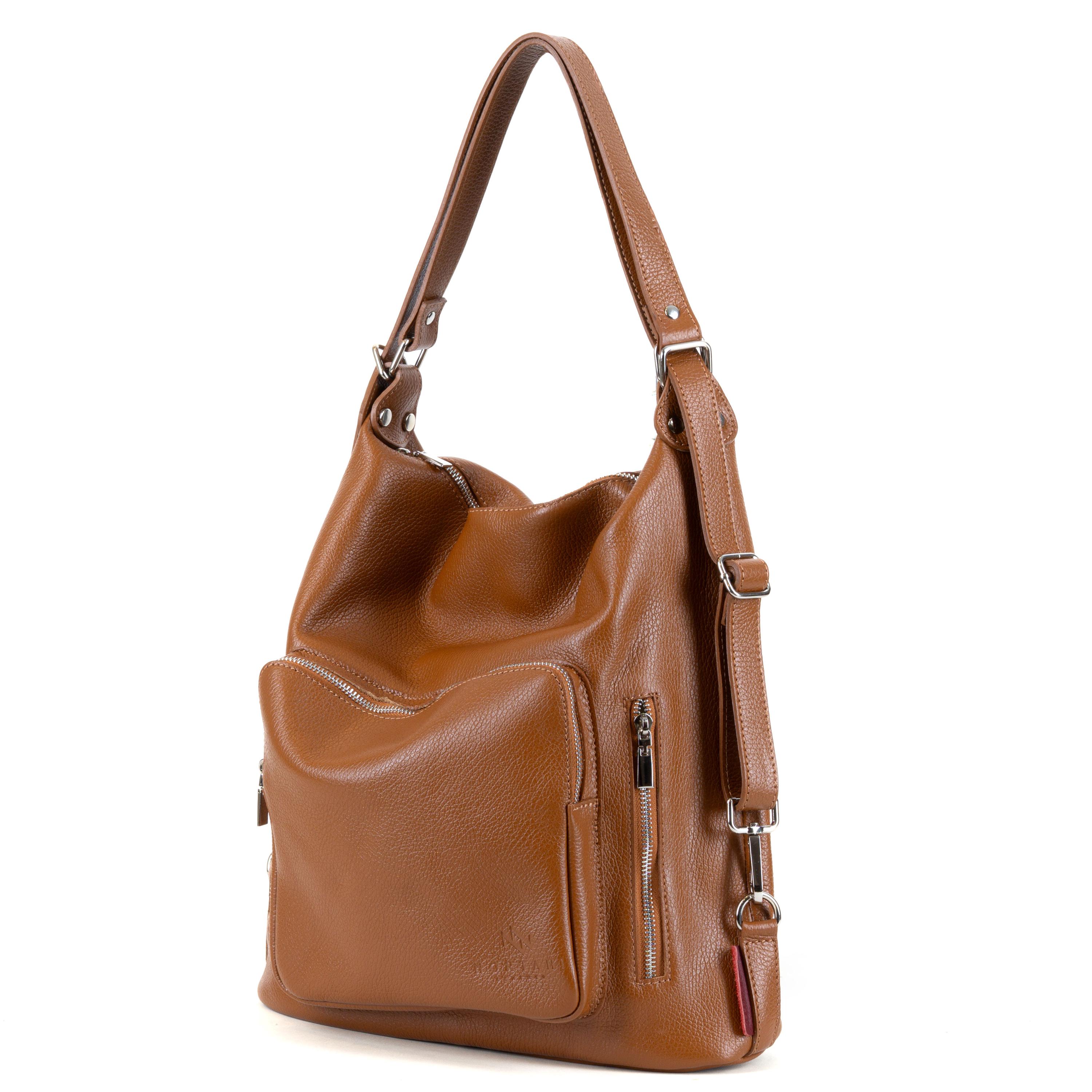 Convertible Leather Hobo Bag Backpack Purse Women  display picture 1