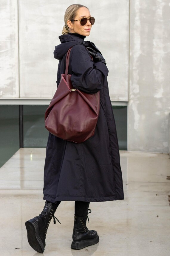 Sac hobo souple en cuir véritable souple, sac à main