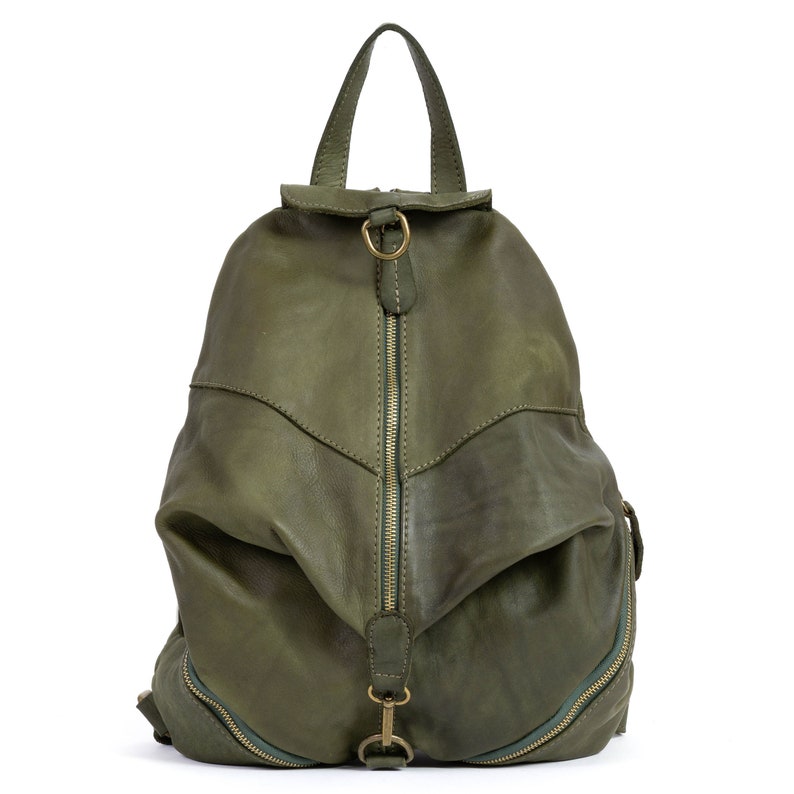 Convertible hobo backpack leather, soft leather backpack, leather backpack women, backpack leather women, backpacks for women vintage Green