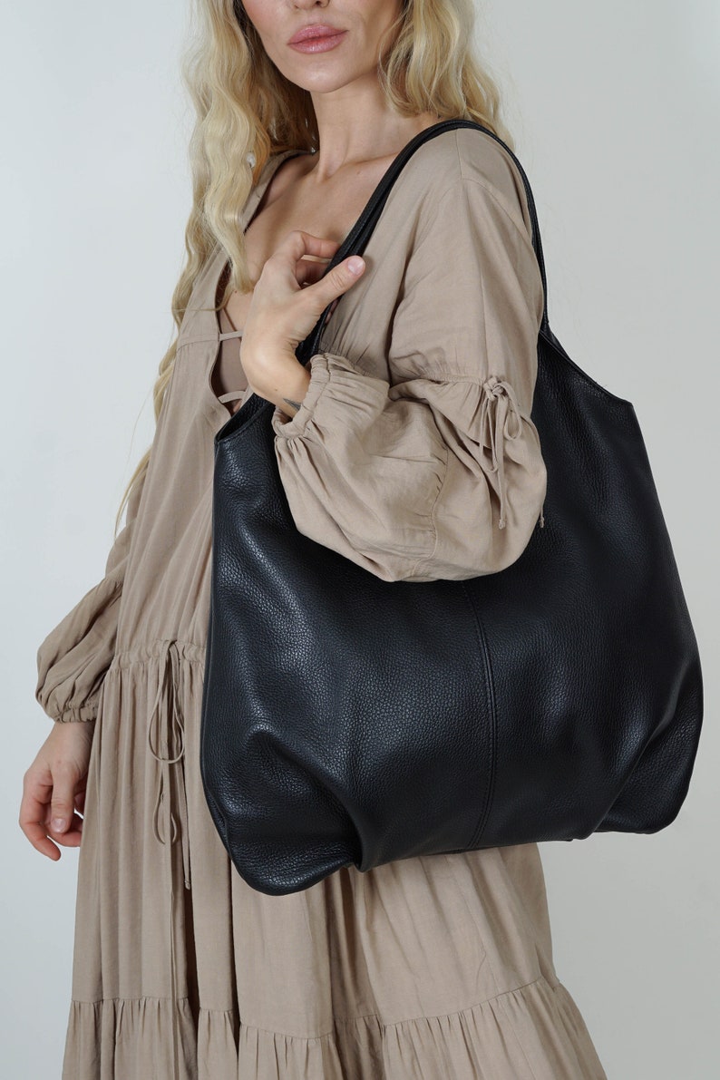 Shoulder bags for women, leather hobo bag, hobo bag for women, large bag, hobo bag leather, shoulder bags leather, soft leather bag,hobo bag image 3