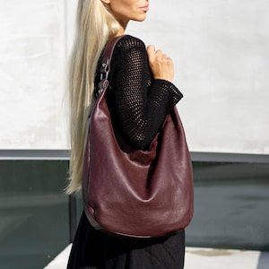 Slouchy Hobo Ledertasche, Leder Umhängetasche, handgemachte Ledertasche, weiche Leder Einkaufstasche Damen, Ledertasche Frauen, echte Ledertasche