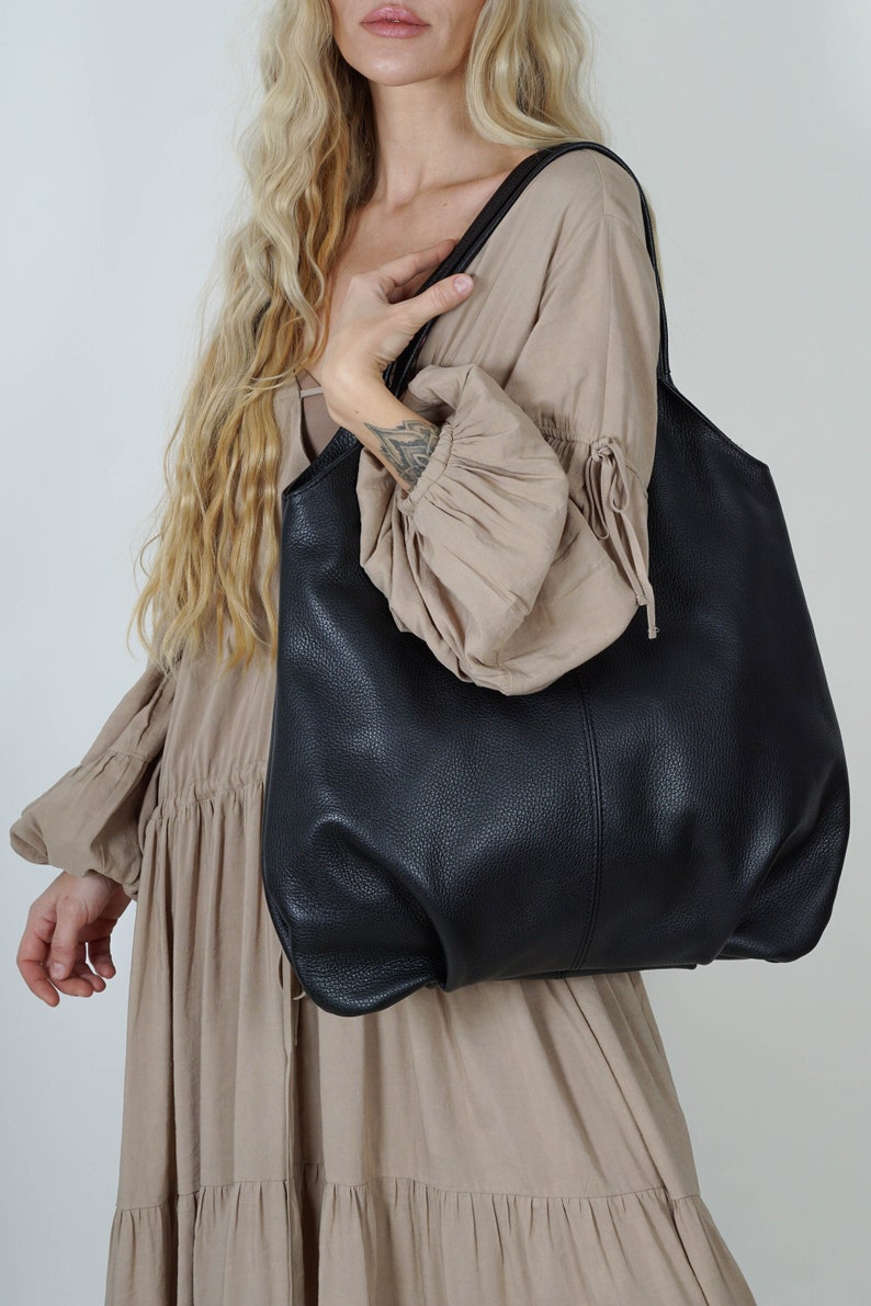 Shoulder bags for women, leather hobo bag, hobo bag for women, large bag, hobo bag leather, shoulder bags leather, soft leather bag,hobo bag image 1