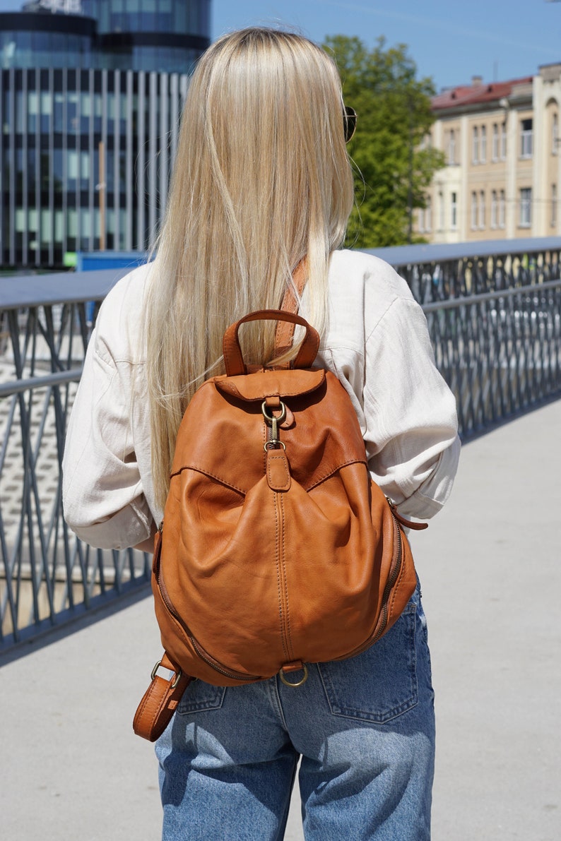 Convertible hobo backpack leather, soft leather backpack, leather backpack women, backpack leather women, backpacks for women vintage image 3