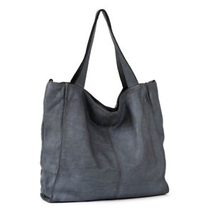 Large Leather Tote Bag Vintage Hobo Purse for Women Soft & Stylish Shoulder Bag, Crossbody Tote Bag with Zipper, Large Tote Bag image 10