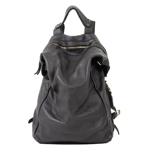Luxurious Convertible Leather Backpack Unisex Vintage Soft Look, Minimalist Style, Versatile Leather Backpack Women's Convertible Design image 8