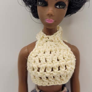 Dawn/Pippa doll halter top - hand crocheted - your choice of color