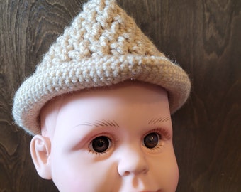 0-6 months crochet cowboy hat beige