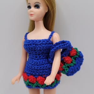 Multiple options - flower tulip set - dress and purse- Topper Dawn doll clothing