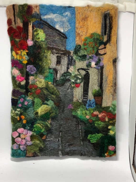 Summer In The City Felted Wool Painting Etsy Summer In The City Felted Wool Painting Etsy