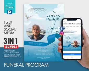 Internment Program Flyer and Social Media Combo Promotional Canva Template