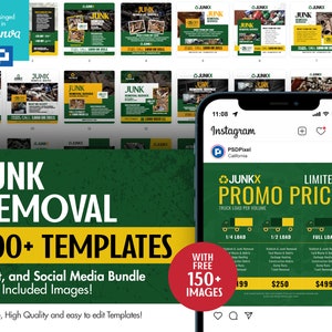 Junk Removal Canva Print and Social Media Bundle