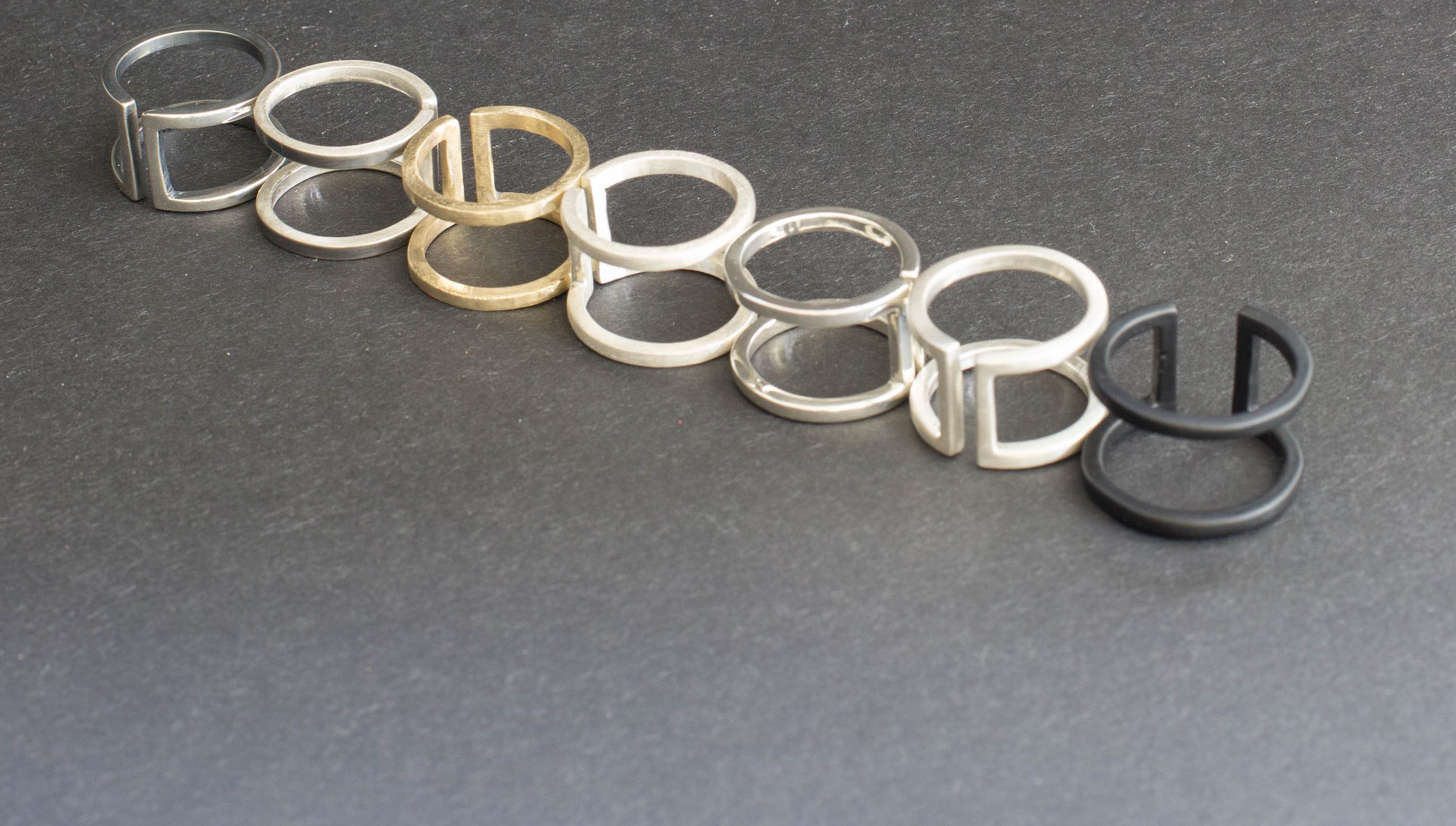 DaumenRinge für Frauen, Rahmenring, Quadrat Draht Ring, verstellbare Silber Daumen Ring