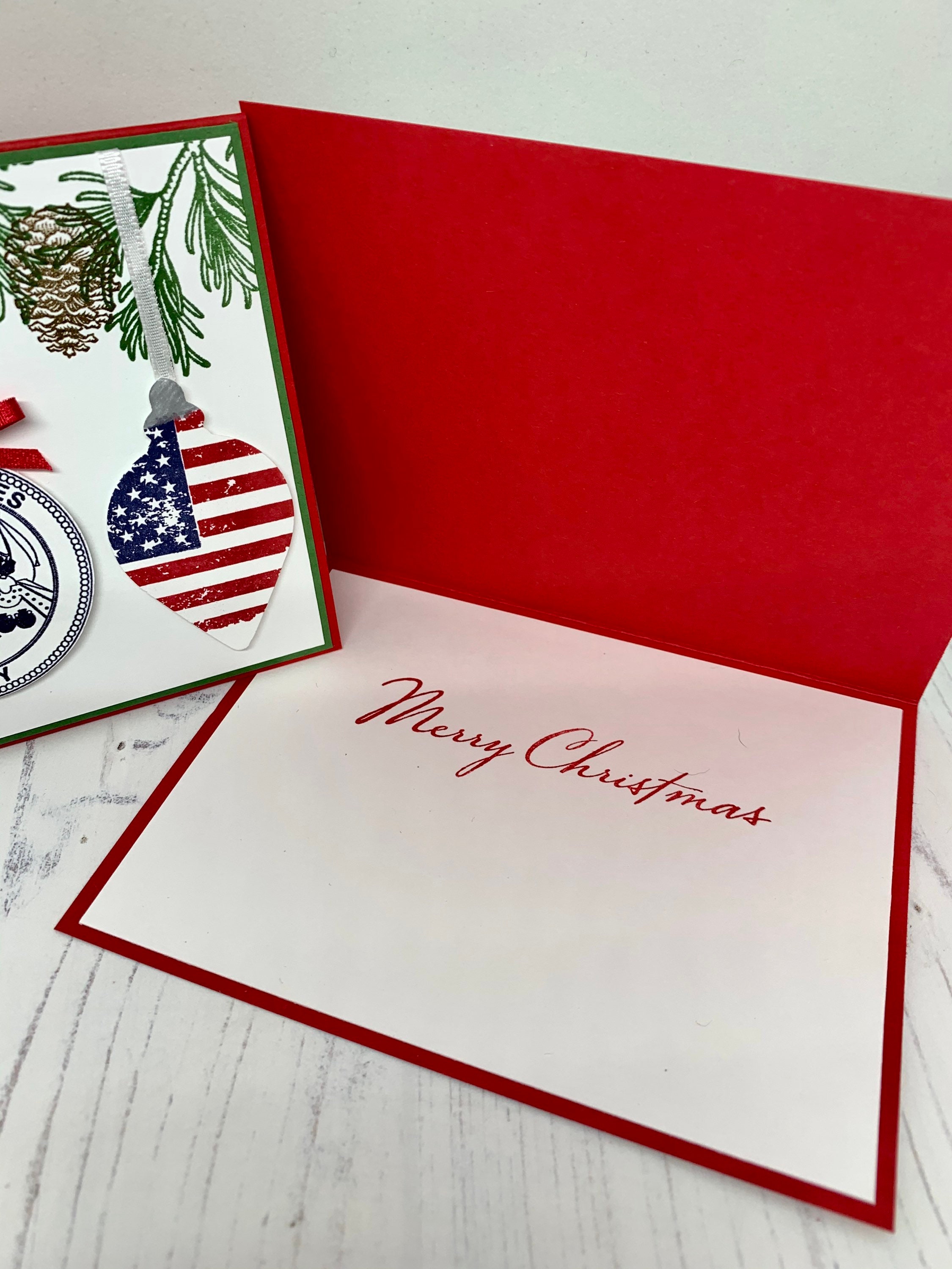 Handmade Americas Armed Forces Christmas Card Hero Etsy