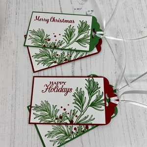 Handmade Christmas Holiday Gift Tags | Set of 8